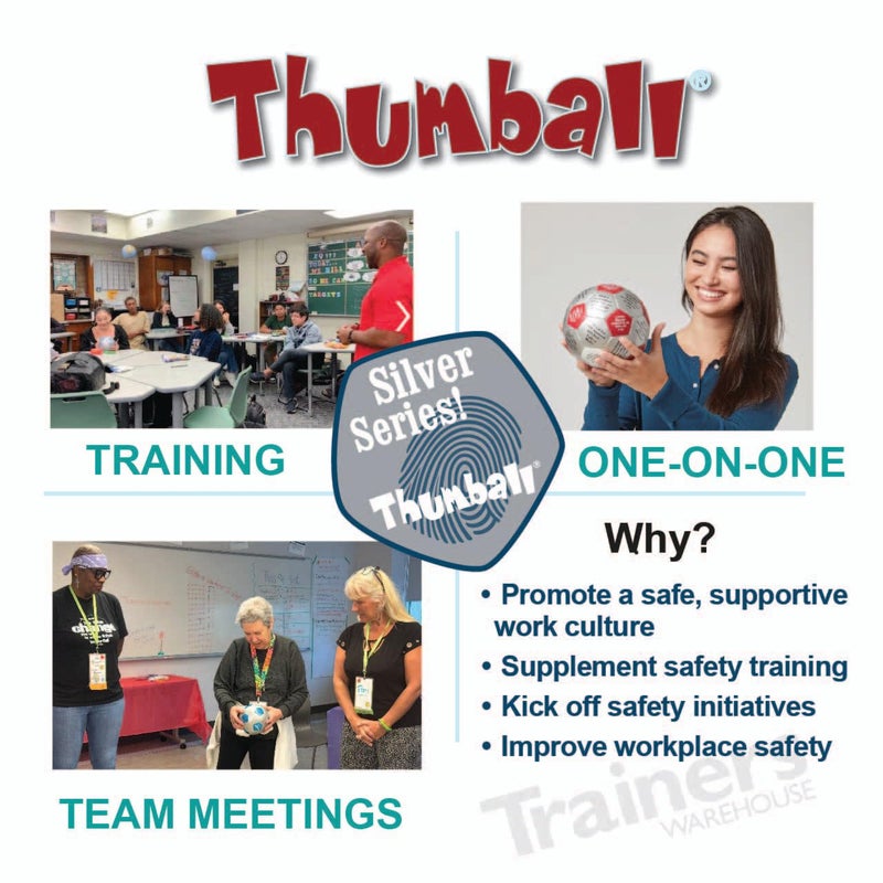 Trainers Warehouse أداة بناء الفريق - كرة السلامة من ترينرز ويرهوس - 6" لعبة كاسر الجليد باللون الأحمر | نشاط بناء الفريق - ضمان أماكن عمل آمنة | 32 محفز للمحادثة - Image 5